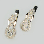 Срібні сережки з золотими вставками