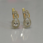 Срібні сережки з золотими вставками