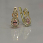 Срібні сережки з золотими вставками