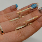 Срібний набір з золотими напайками