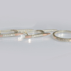 Срібний набір з золотими напайками