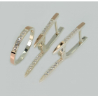 Срібний набір з золотими напайками