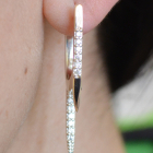 Серебряные серьги с золотом