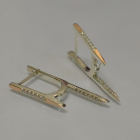 Серебряные серьги с золотом