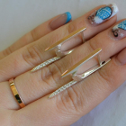 Срібний комплект з золотими вставками