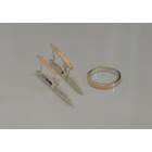 Срібний комплект з золотими вставками