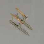 Срібні сережки з золотими вставками