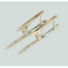 Срібні сережки з золотими вставками