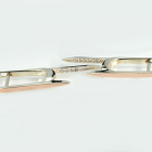 Срібні сережки з золотими вставками