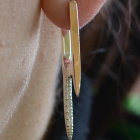 Срібні сережки з золотими вставками