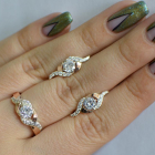 Срібний гарнітур з золотими пластинами