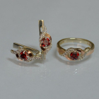 Срібний гарнітур з золотими пластинами