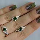 Срібний гарнітур з золотими пластинами