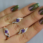 Срібний гарнітур з золотими пластинами