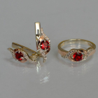 Срібний гарнітур з золотими пластинами