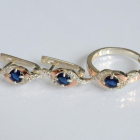 Срібний гарнітур з золотими пластинами