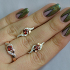 Срібний гарнітур з золотими пластинами