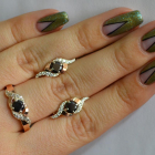 Срібний гарнітур з золотими пластинами