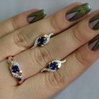 Срібний гарнітур з золотими пластинами