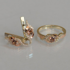 Срібний гарнітур з золотими пластинами