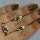 Срібний гарнітур з золотими пластинами