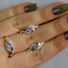 Срібний гарнітур з золотими пластинами