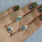 Срібний гарнітур з золотими пластинами