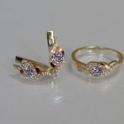 Срібний гарнітур з золотими пластинами