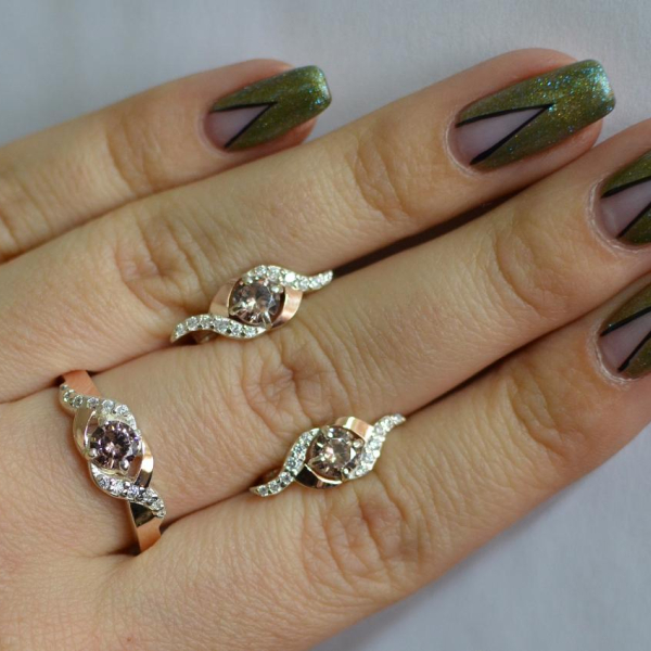 Срібний гарнітур з золотими пластинами