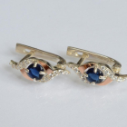 Срібні сережки з золотими накладками