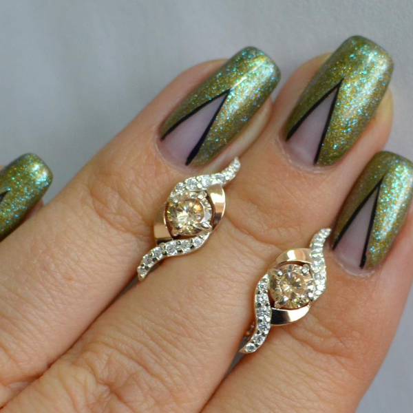 Срібні сережки з золотими накладками