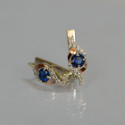 Срібні сережки з золотими накладками