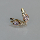 Срібні сережки з золотими накладками