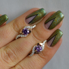 Срібні сережки з золотими накладками