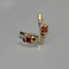 Срібні сережки з золотими накладками