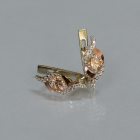 Срібні сережки з золотими накладками