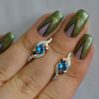 Срібні сережки з золотими накладками