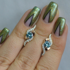 Срібні сережки з золотими накладками