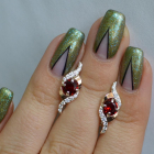 Срібні сережки з золотими накладками