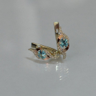 Срібні сережки з золотими накладками