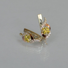 Срібні сережки з золотими накладками