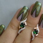 Срібні сережки з золотими накладками