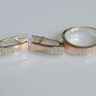 Срібний гарнітур з золотими вставками