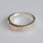 Каблучка із срібла з золотом