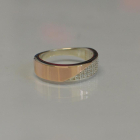 Каблучка із срібла з золотом