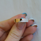 Каблучка із срібла з золотом