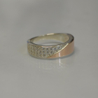 Каблучка із срібла з золотом