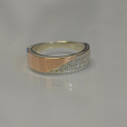 Каблучка із срібла з золотом