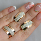 Срібний гарнітур з золотими накладками