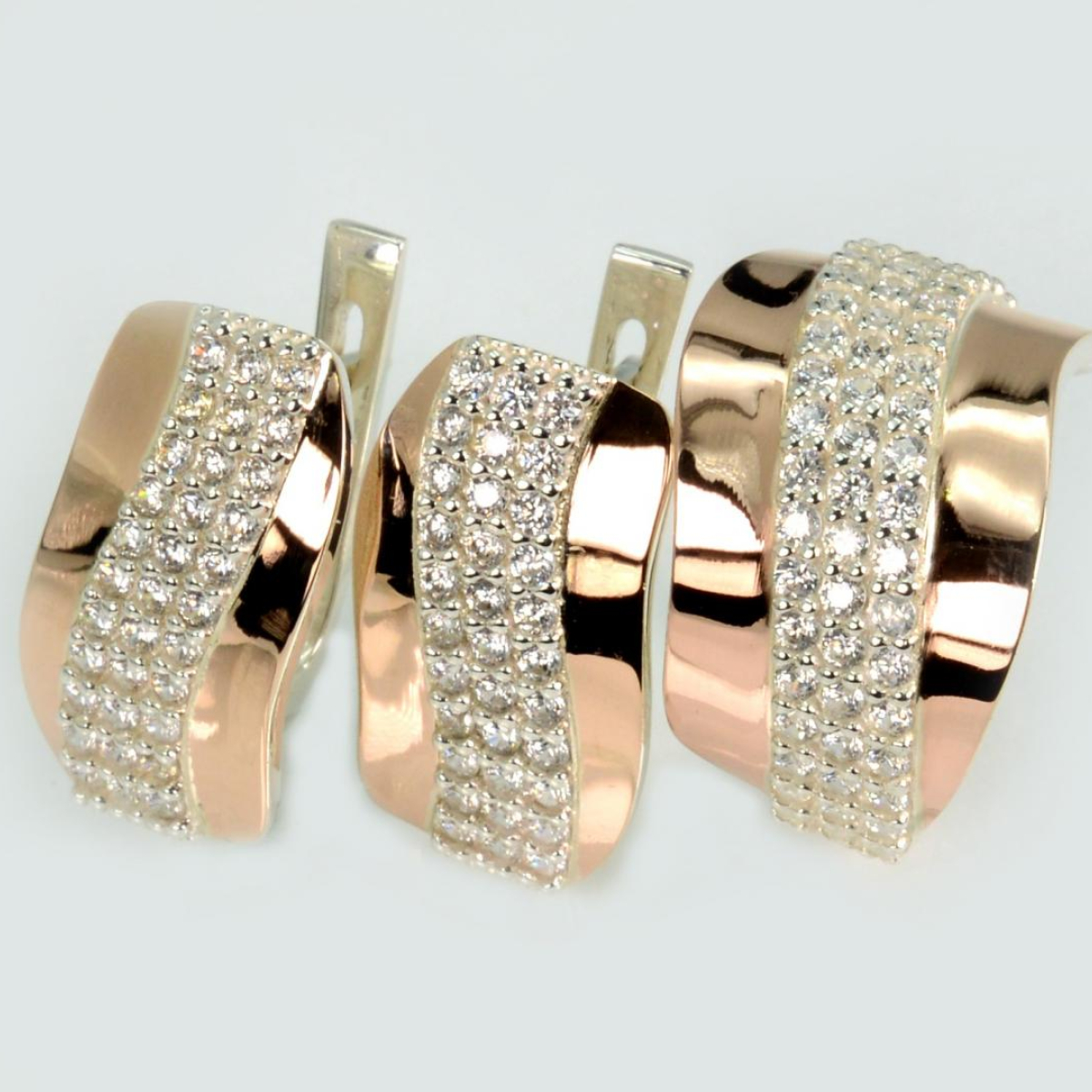 Срібний гарнітур з золотими накладками